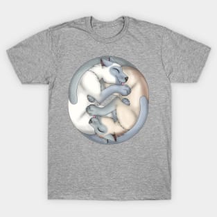 Yin-Yang Cats: Blue Point T-Shirt